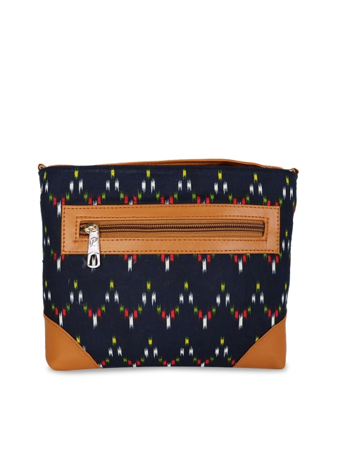 

LELYS Blue Printed PU Structured Sling Bag