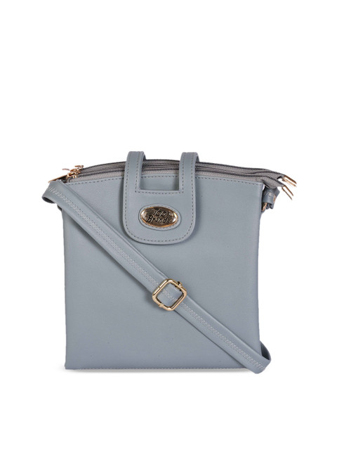 

LELYS Grey Leather Structured Sling Bag