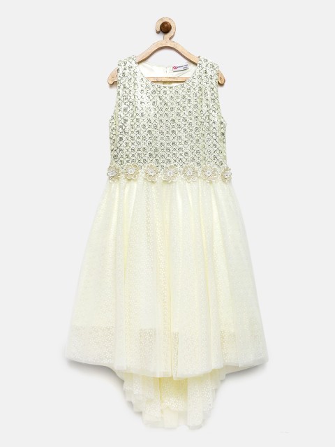 

Peppermint Girls Off-White Shimmery Fit & Flare Dress