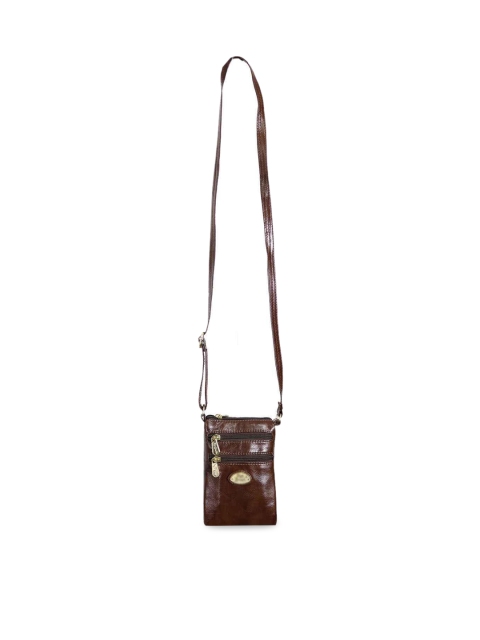 

LELYS Blue Leather Structured Sling Bag with Applique