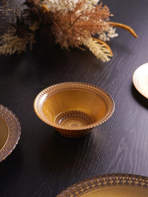 

Pure Home and Living Set Of 2 Brown Solid Small Bowl