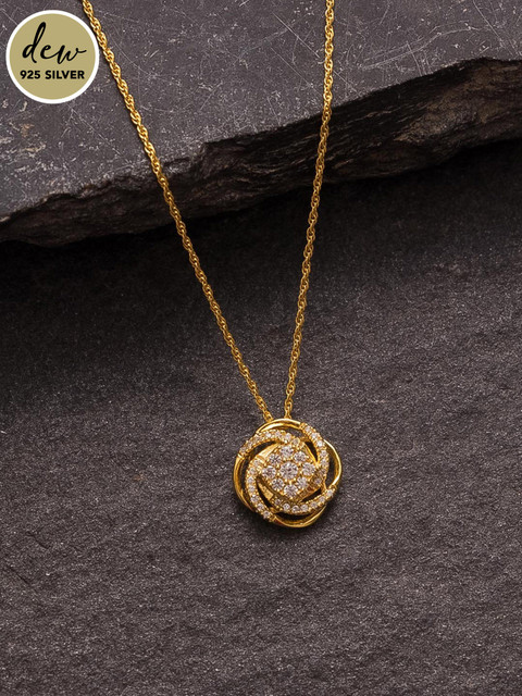 

Pipa Bella Sterling Silver Cubic Zirconia Gold-Plated Chain