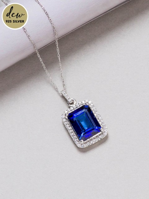

Pipa Bella Dew By PB Sterling Silver Cubic Zirconia Midnight Blue Necklace