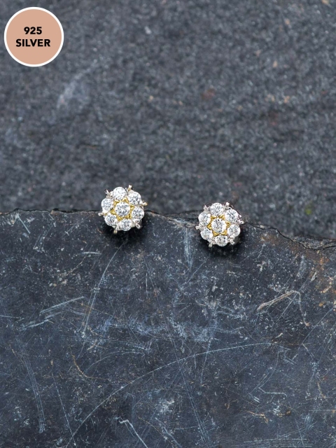

Pipa Bella Gold-Toned Circular Cubic Zirconia Studs