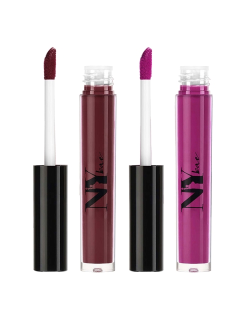 

NY Bae Set of 2 Moisturizing Liquid Lipsticks 3 ml each - 12 & 21, Pink