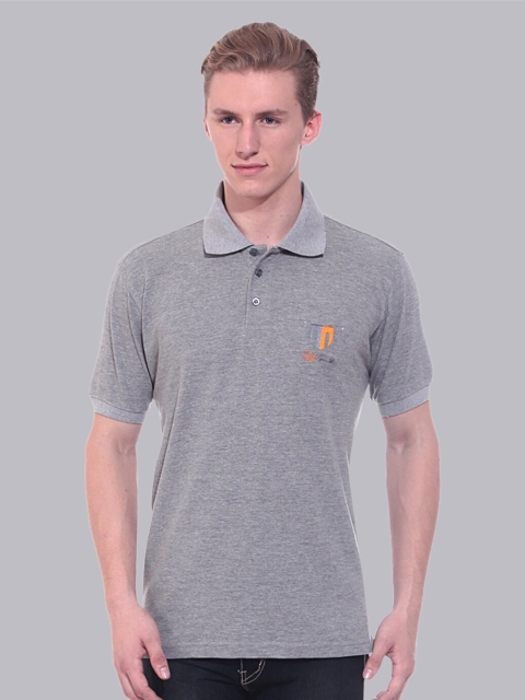 

Ted Smith Men Grey Polo Collar T-shirt