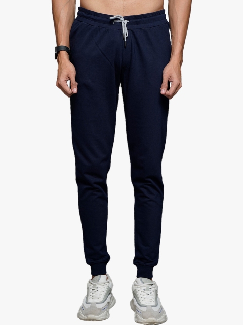 

ULTRAMATE Men Navy Blue Cotton Joggers Track Pants