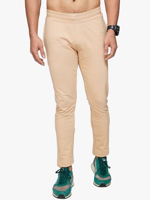 

ULTRAMATE Men Beige Solid Cotton Track Pants