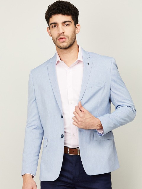 

CODE by Lifestyle Men Blue Solid Single-Breasted Slim-Fit Formal Blazers