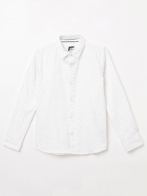 

Fame Forever by Lifestyle Boys White Slim Fit Cotton Printed Casual Shirt