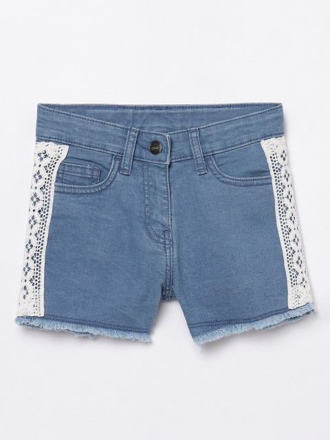 

Fame Forever by Lifestyle Girls Blue Cotton Denim Shorts