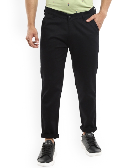 

V-Mart Men Black Easy Wash Cotton Trousers