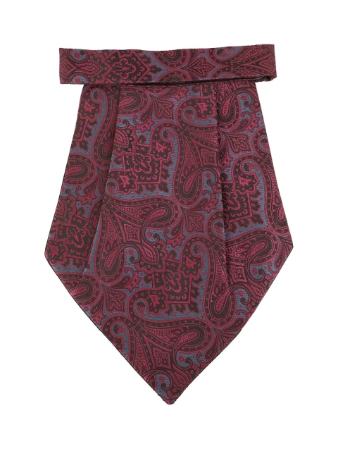 

Alvaro Castagnino Men Maroon & Grey Woven Design Cravat