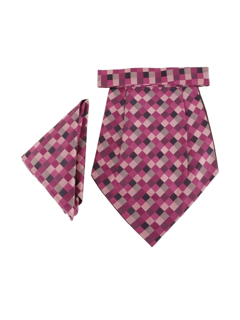 

Alvaro Castagnino Purple & Black Printed Cravat Tie & Pocket Square