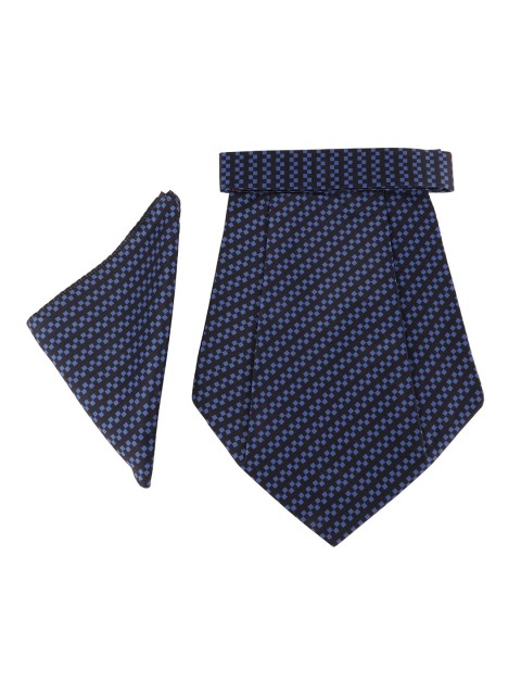 

Alvaro Castagnino Men Blue Printed Cravat With Pocket Square