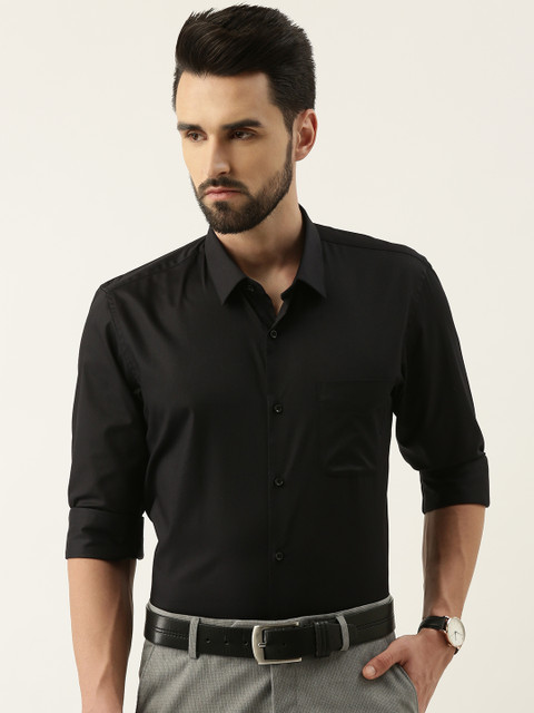 

Peter England Men Black Slim Fit Formal Shirt