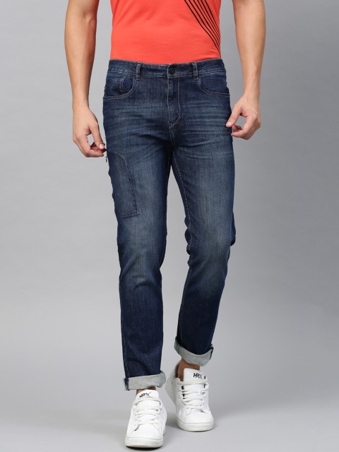 

HRX by Hrithik Roshan Men Blue Slim Tapered Fit Mid-Rise Clean Look Jeans