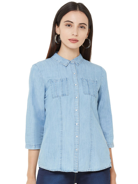

Kraus Jeans Women Blue Casual Shirt