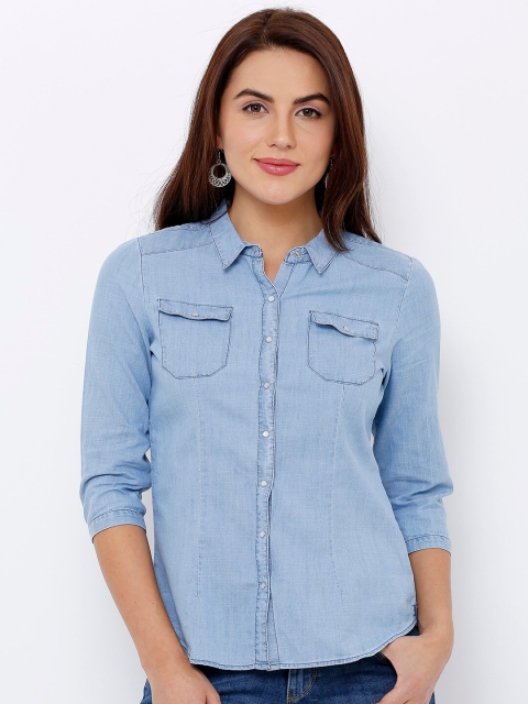 

Kraus Jeans Women Blue Casual Shirt