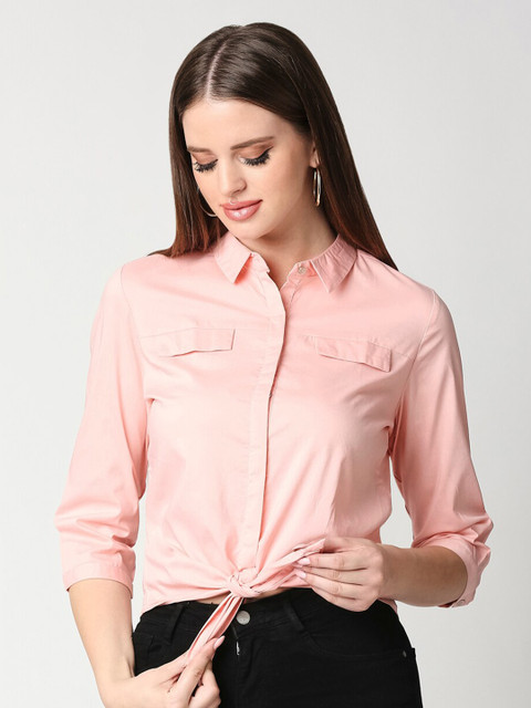 

Kraus Jeans Women Peach-Coloured Casual Shirt