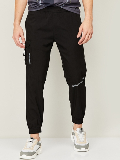 

Kappa Men Black Solid Slim Fit Joggers