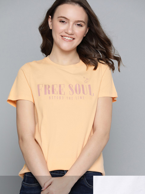 

Mast & Harbour Women White Typography 2 Printed T-shirt