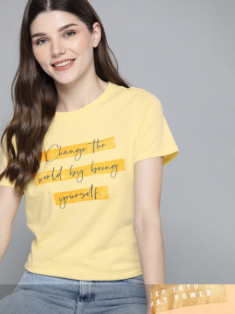 

Mast & Harbour Women Pack of 2 Cotton T-shirts, Peach