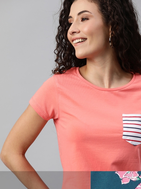

Mast & Harbour Women Pack of 2 T-shirts, Coral