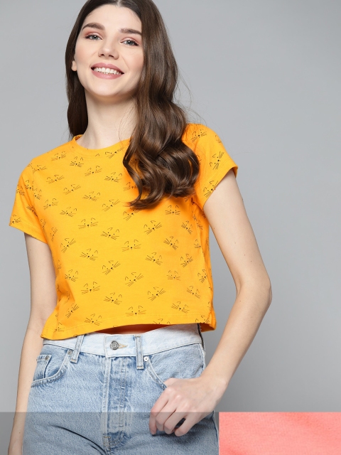

Mast & Harbour Women Pack of 2 T-shirts, Coral