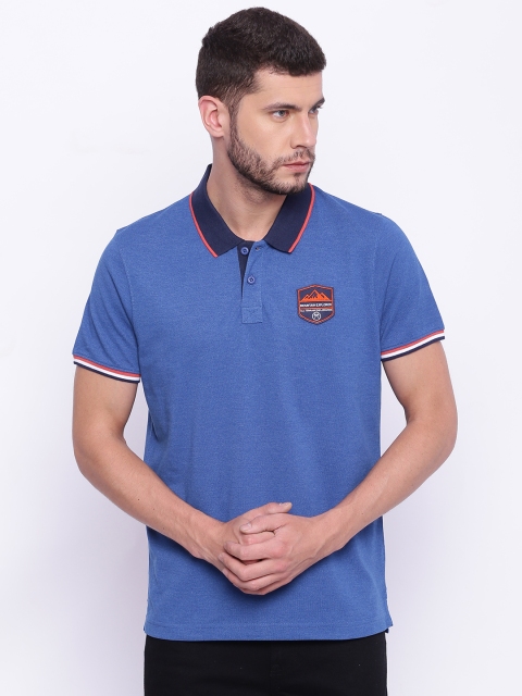 

Fame Forever by Lifestyle Blue Solid Polo T-shirt, Navy blue
