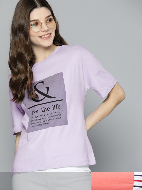 

Mast & Harbour Women Pack of 2 T-shirts, Coral