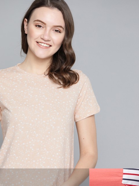

Mast & Harbour Women Pack of 2 T-shirts, Coral
