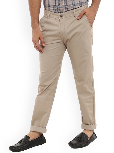 

V-Mart Men Beige Slim Fit Easy Wash Cotton Trousers