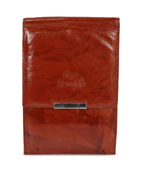 

LELYS Brown Leather Structured Sling Bag