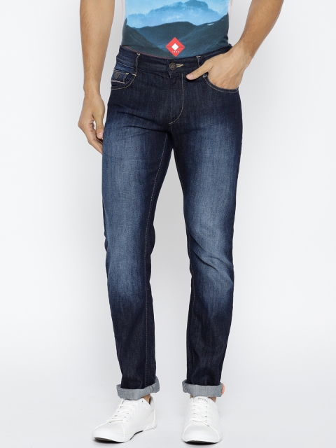 

John Players Men Blue Slim Fit Low-Rise Clean Look Jeans