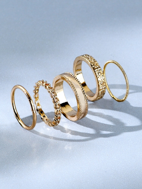 

Accessorize Set Of 5 Gold-Coloured Finger Ring