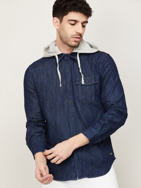 

Fame Forever by Lifestyle Men Navy Blue Casual Shirt