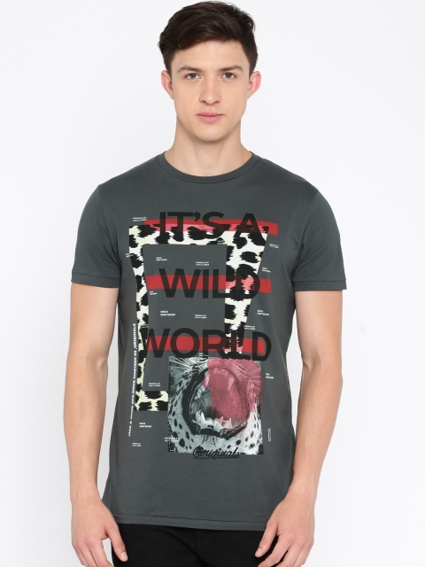 

Originals by Jack & Jones Charcoal Grey Printed T-shirt