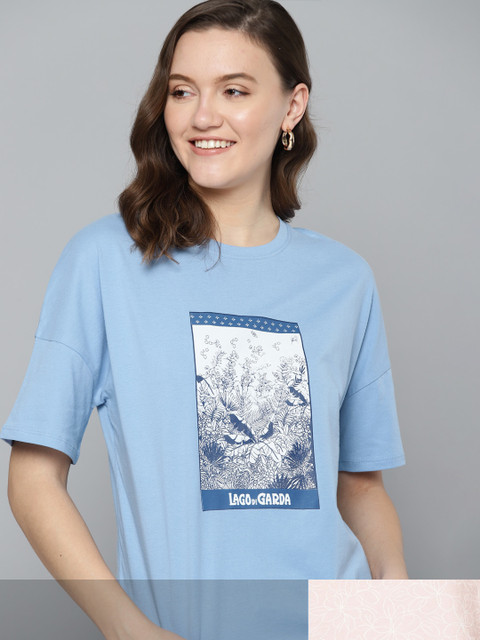 

Mast & Harbour Women Pack of 2 Cotton T-shirts, Peach