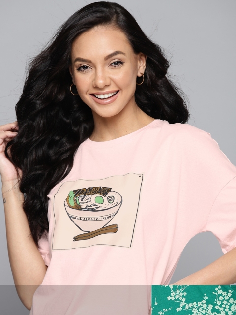 

Mast & Harbour Women Pack of 2 Cotton T-shirts, Green