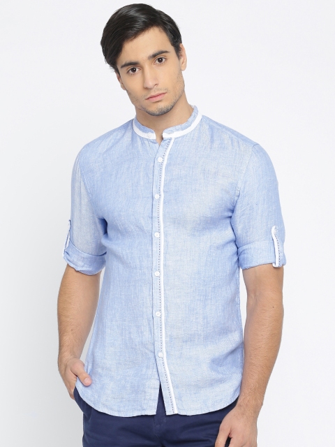 

Jack & Jones Men Blue Slim Fit Solid Casual Shirt