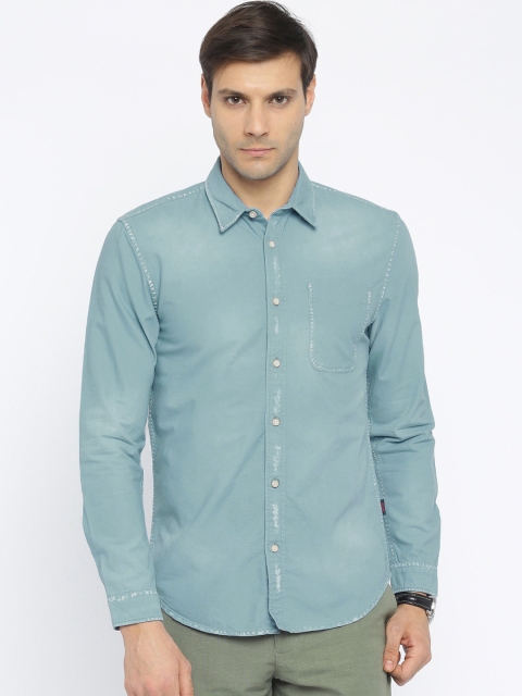 

Jack & Jones Men Blue Slim Fit Solid Denim Shirt