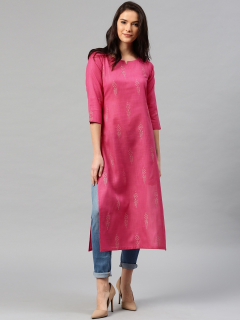 

Libas Women Pink Printed Kurta