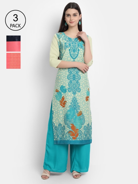 

Ethnic basket Women Multicoloured Floral Printed Crepe Kurta, Multi