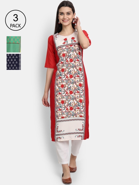 

Ethnic basket Women Multicoloured Ethnic Motifs Printed Crepe Kurta, Multi