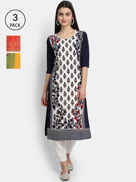 

Ethnic basket Women Multicoloured Ethnic Motifs Printed Crepe Kurta, Multi