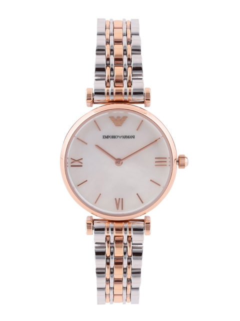 

Emporio Armani Women Mother-of-Pearl Dial Watch AR1683I, White