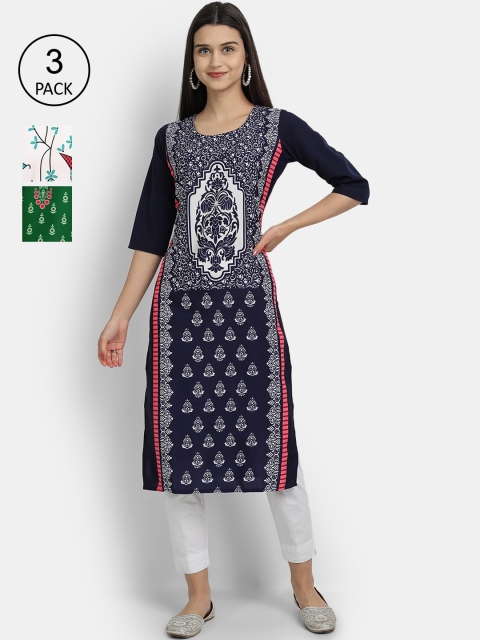 

Ethnic basket Women Multicoloured Ethnic Motifs Printed Crepe Kurta, Multi