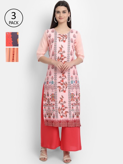

Ethnic basket Women Multicoloured Printed Crepe Kurta, Multi