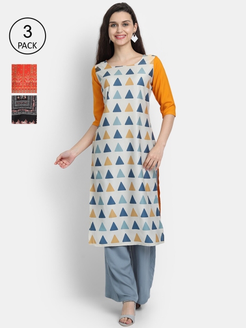 

Ethnic basket Women Multicoloured Ethnic Motifs Printed Crepe Kurta, Multi